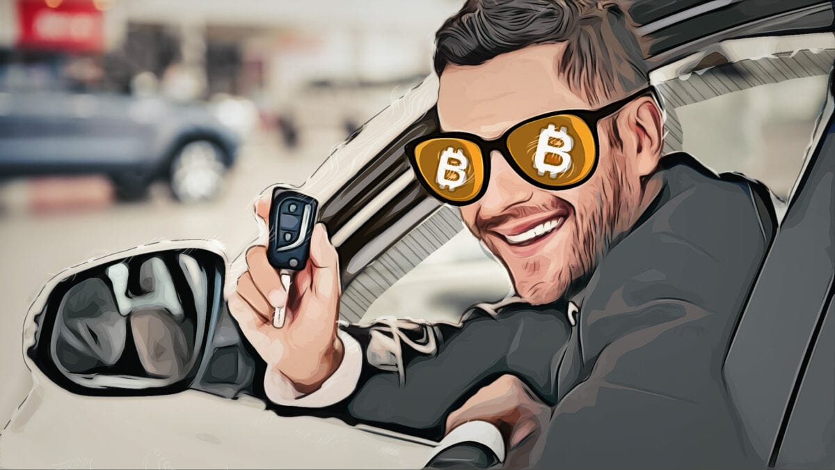 man buys car with bitcoin