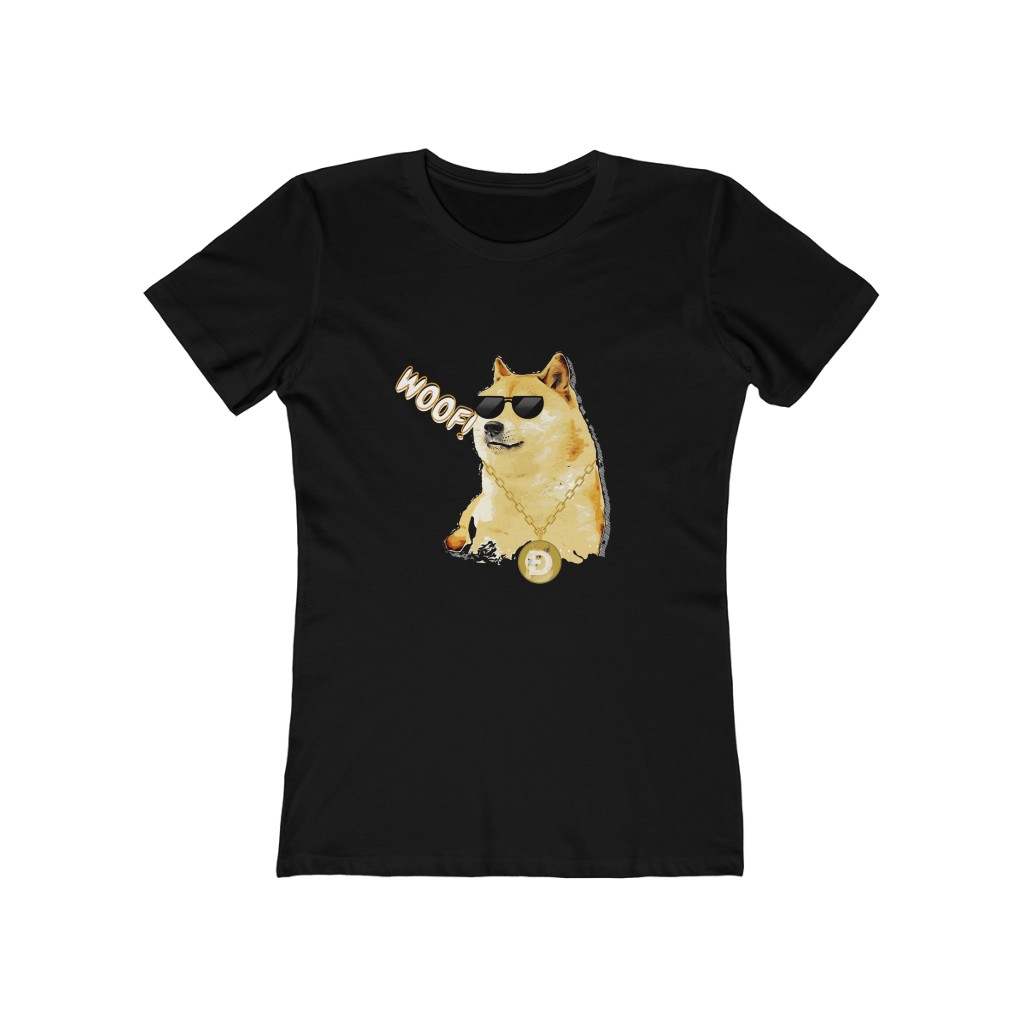 Dogecoin WOOF! T-Shirt for Women 2 22620 7