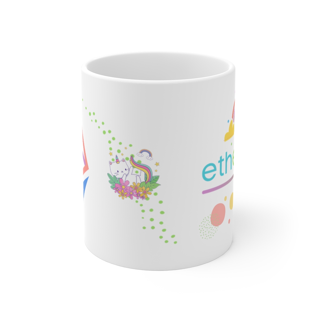 Ethereum Rainbow Kitty Mug 1 69010